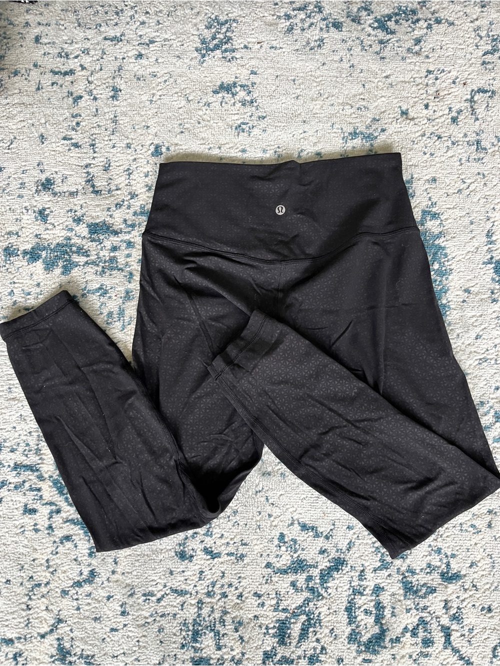 Lululemon Black Subtle Pattern Leggings